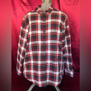 Eddie Bauer Red and Black Plaid Shirt